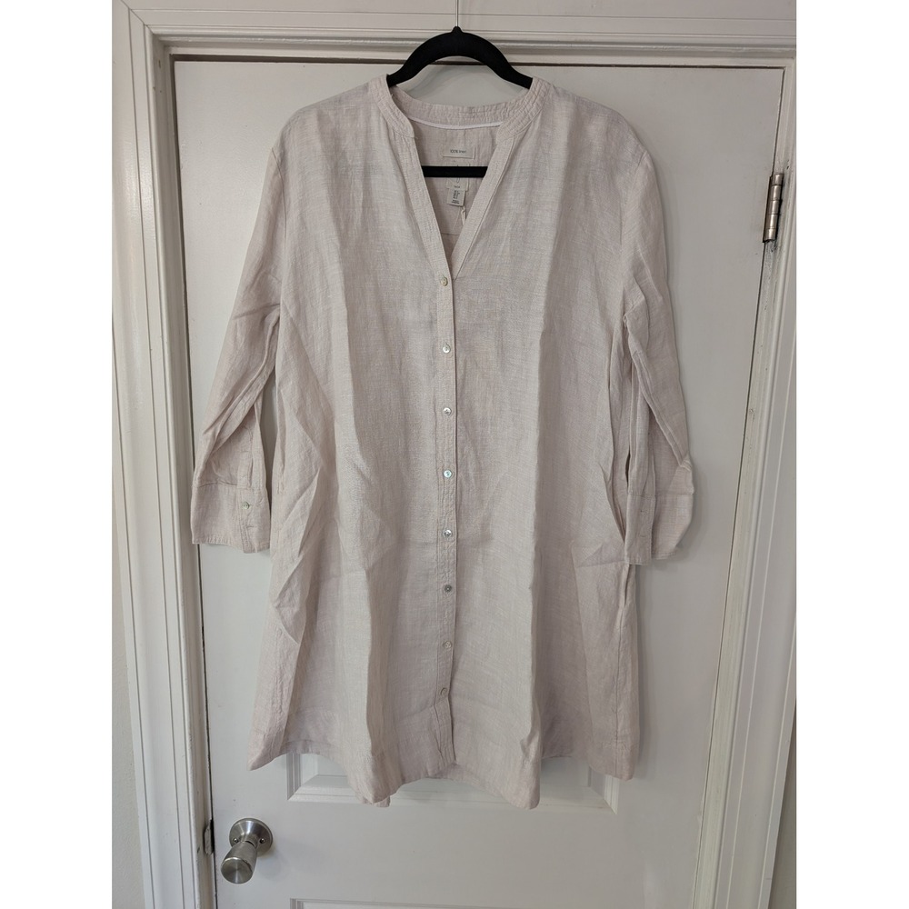 Joie Womens 100% Linen Tunic Dress Oatmeal Small NWT oversized boxy lagenlook